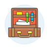 Open Leather Briefcase Illustration from UX Colors Set
