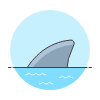 Shark Fin Illustration from UX Colors Set