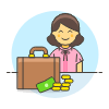 Briefcase Deal 1 Illustration from UX Colors Set