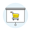 Projector Pushcart Illustration from UX Colors Set | Free Download as SVG Vector and Transparent PNG | Streamline illustrations