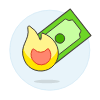 Burning Money 1 Illustration from UX Colors Set