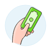 Payment Cash 2 1 Illustration from UX Colors Set
