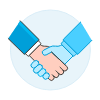 Virtual Handshake 1 Illustration from UX Colors Set