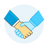 Virtual Handshake 2 Illustration from UX Colors Set