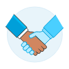 Virtual Handshake 3 Illustration from UX Colors Set