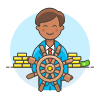 Business Captain 2 Illustration from UX Colors Set