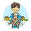 Business Captain 3 Illustration from UX Colors Set