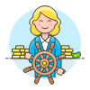 Business Captain 4 Illustration from UX Colors Set