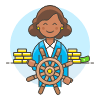 Business Captain 5 Illustration from UX Colors Set