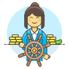 Business Captain 6 Illustration from UX Colors Set