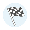 Finishing Flag Illustration from UX Colors Set