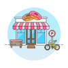 Donut Shop illustration - Free transparent PNG, SVG. No sign up needed.