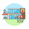 Fastfood Shop Illustration from UX Colors Set