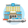 Hotel 2 Illustration from UX Colors Set