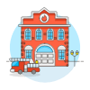 Fire Station 1 illustration - Free transparent PNG, SVG. No sign up needed.