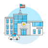 Police Station 1 Illustration from UX Colors Set