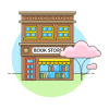 Bookstore illustration - Free transparent PNG, SVG. No sign up needed.