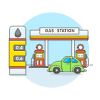 Gas Station Illustration from UX Colors Set