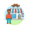 Barber Shop 3 Illustration from UX Colors Set