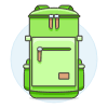 LIGHT GREEN Luggage illustration - Free transparent PNG, SVG. No sign up needed.