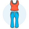 Jeans TANK TOP Illustration from UX Colors Set