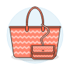 ZIGZAG PATTERN Purse Illustration from UX Colors Set