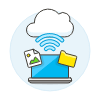 Cloud Connecting 12 Illustration from UX Colors Set