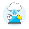 Cloud Connecting 13 Illustration from UX Colors Set
