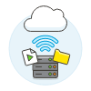 Cloud Connecting 18 Illustration from UX Colors Set
