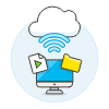 Cloud Connecting 7 Illustration from UX Colors Set