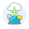 Cloud Download 12 Illustration from UX Colors Set