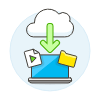 Cloud Download 13 Illustration from UX Colors Set