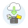 Cloud Download 17 Illustration from UX Colors Set