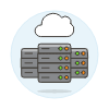 Cloud Server Illustration from UX Colors Set