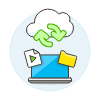 Cloud Sync 13 Illustration from UX Colors Set