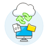 Cloud Sync 4 Illustration from UX Colors Set