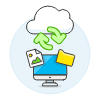 Cloud Sync 6 Illustration from UX Colors Set