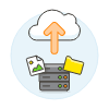 Cloud Upload 17 Illustration from UX Colors Set