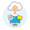 Cloud Upload 3 Illustration from UX Colors Set