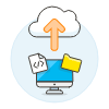 Cloud Upload 4 Illustration from UX Colors Set