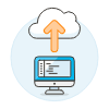 Cloud Upload 5 Illustration from UX Colors Set