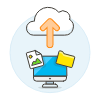 Cloud Upload 6 Illustration from UX Colors Set
