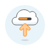 Cloud Uploading Illustration from UX Colors Set