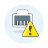 Lan Warning Illustration from UX Colors Set