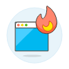 App Burning 1 Illustration from UX Colors Set