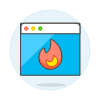 App Burning 2 Illustration from UX Colors Set