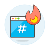 Hastag Burning Illustration from UX Colors Set