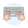 Keyboard Typing 1 Illustration from UX Colors Set