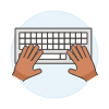 Keyboard Typing 3 Illustration from UX Colors Set