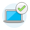 Laptop Checked Illustration from UX Colors Set